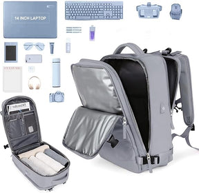 bags : Rugzak Blauw - WanderLux - Handbagage in van Pantino