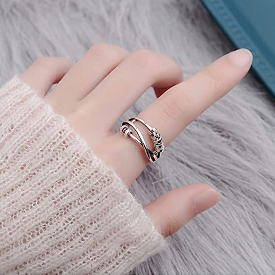 Ring : Fidget Ring - Zilver - Accessoire in van Pantino