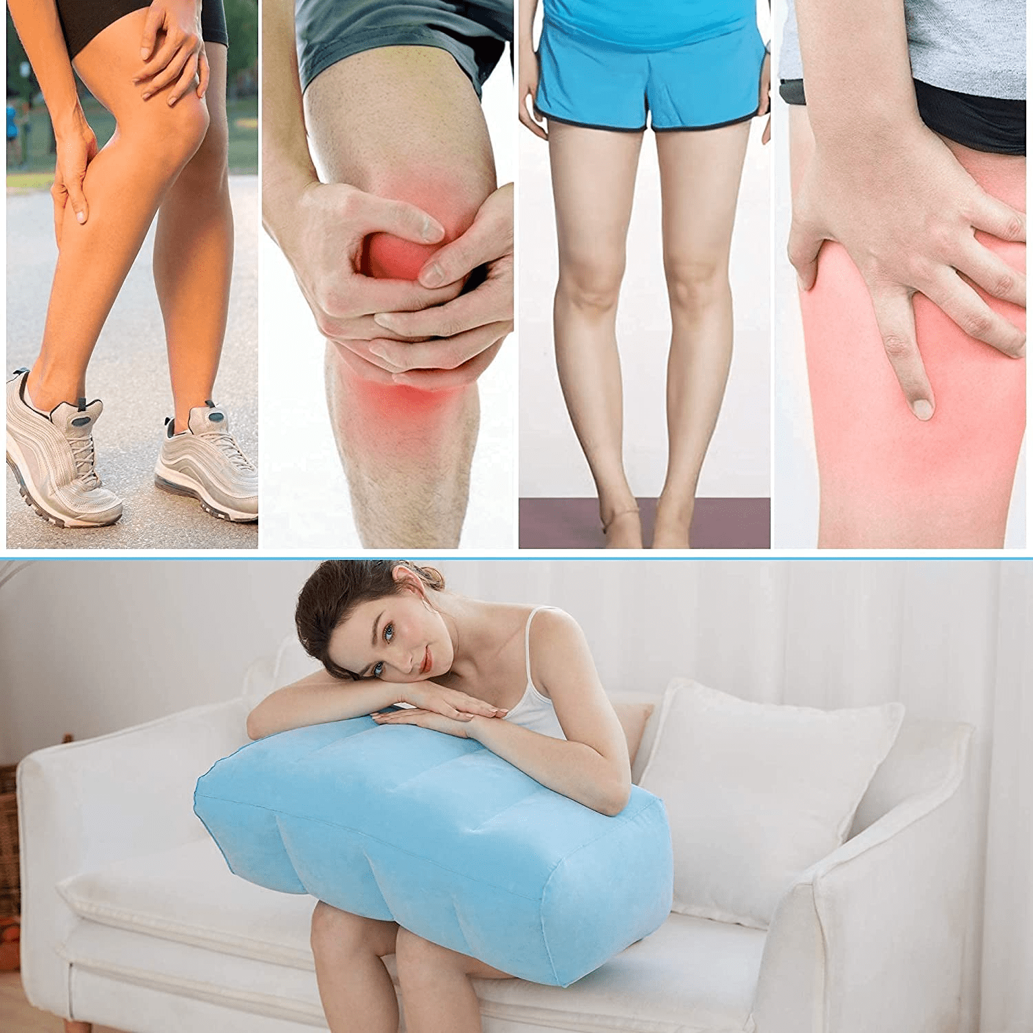 home & garden : Beenverhogingskussen RelaxoLegs - Draagbaar & Comfortabel Kussen voor Benen & Voeten in van Pantino