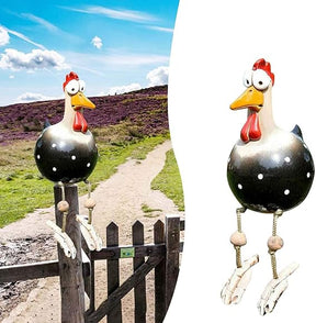 home & garden : Grappige Kip Tuinsteker - Unieke Blikvanger Tuin Decoratie - Metaal in van Pantino