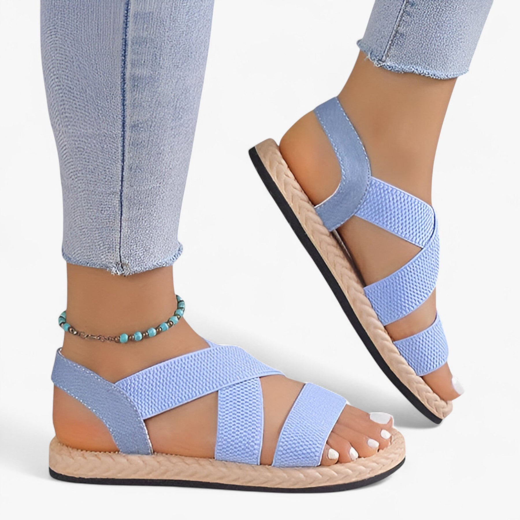 Comfortabele platte sandalen