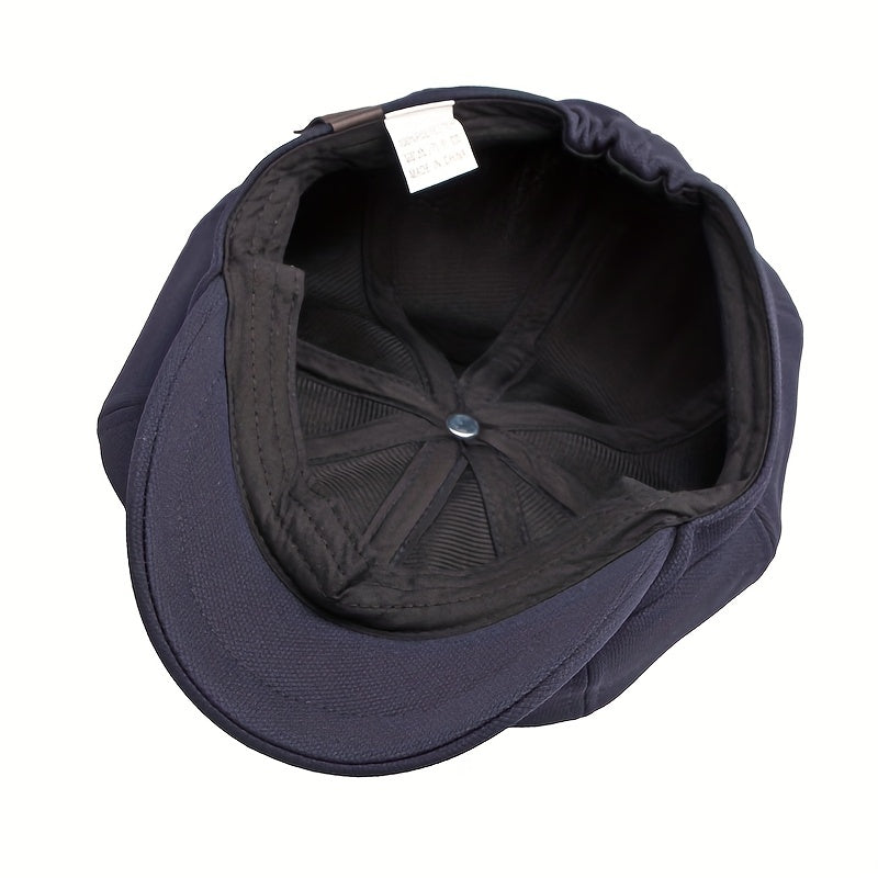 Octagonal Cap : Outdoor Hoed Mannelijke Britse Retro Mode Achthoekige Cap Casual Cap Heren - Zwart in van Pantino