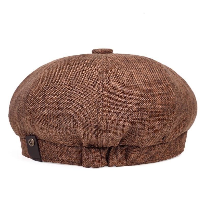 Hat : Cap Heren Zwart - Herencap van Retro Linnen voor Luchtige Lente - En Zomeroutfits in van Pantino