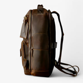 bags : Rugzak Bruin - Retro-stijl Lederen in van Pantino