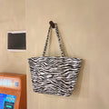 Gestreepte Tas - Beach Chic - Zwart
