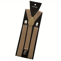 Suspenders : Heren Bretels met 3 Stevige Clips voor Broeken en Pantalons - Zwart in Khaki van Pantino
