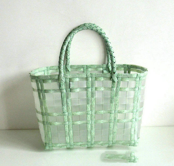 bags : Strandtas Transparant - Jelly in Groen van Pantino