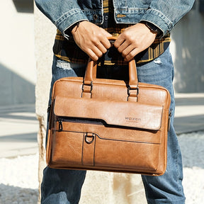 bags : Schoudertas Heren Donkerbruin - Herentas Handtas Retro Tas Elegant in van Pantino