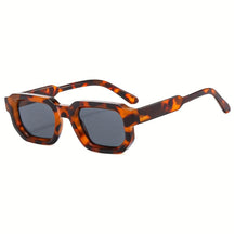 Sunglasses : Zonnebril Heren Zwart - Men 1pc Nieuwe Retro met Vierkant Frame voor Vintage in Grijze Frame Leopard lenzen van Pantino