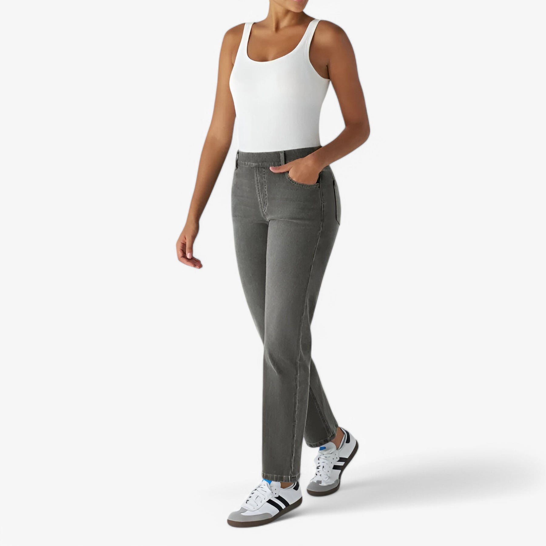 Pants : Broek met Hoge Taille - Rekbaar & Comfortabel in van Pantino