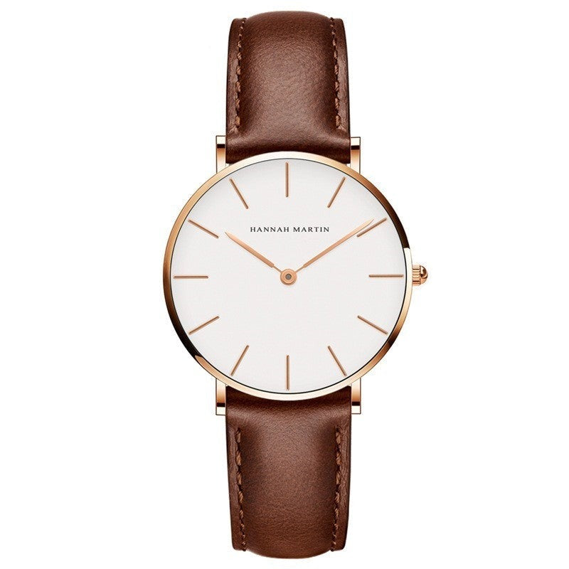watches : Dameshorloge Hannah Martin Stile36 Zwart RVS 36mm - Elegant en Modern in CB36FK van Pantino