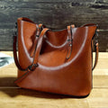 Torba Crossbody Damska Camel - Skórzana