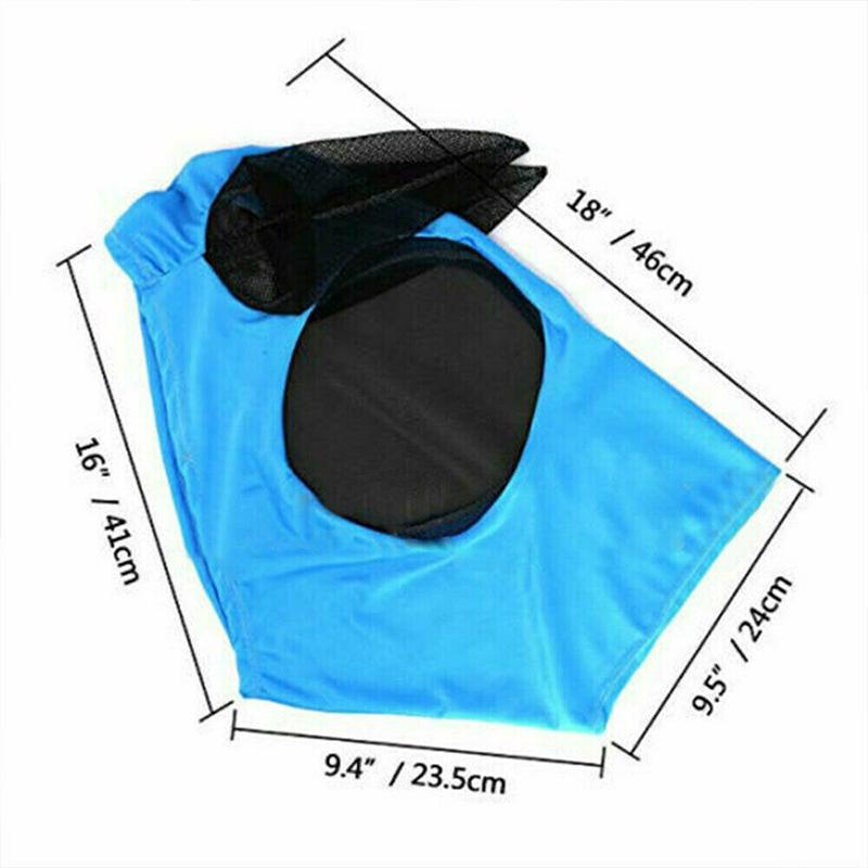 pets : HorseSafe - Paardenmasker Anti-Vlieggaas - Blauw in van Pantino