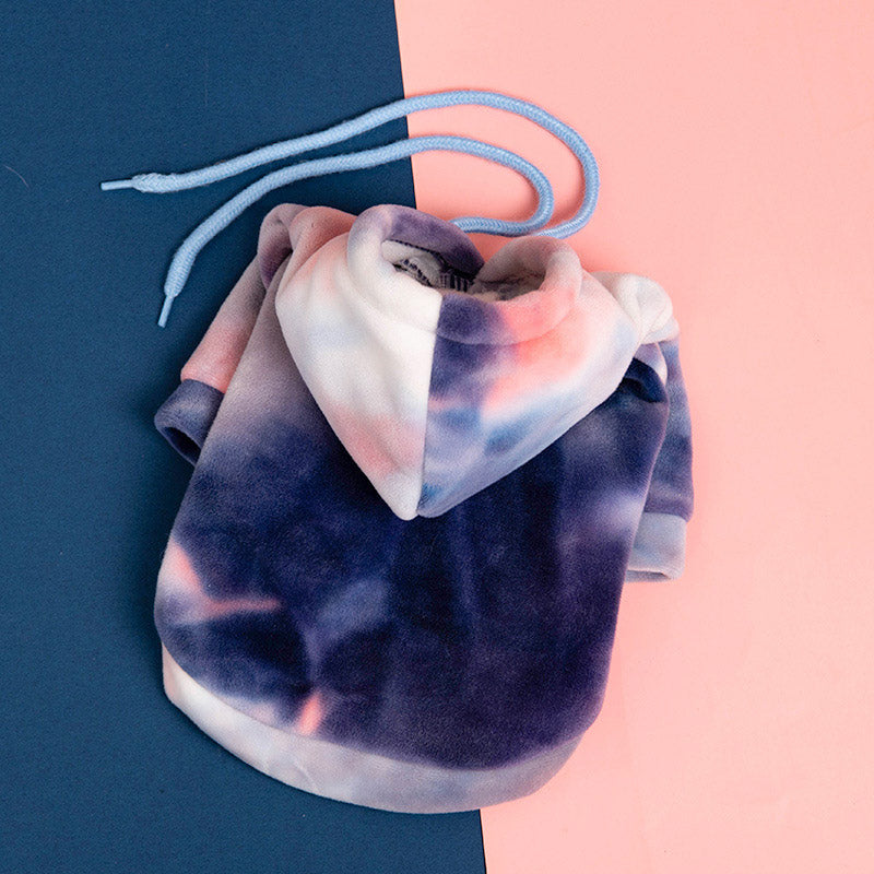 pets : Honden Hoodie in Stijlvolle Tie Dye Print - Paars in van Pantino