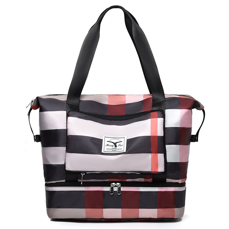bags : Grote Travel Tas Blauw - Ruimtelijk Waterdicht Reizen - Nylon in Kaki van Pantino