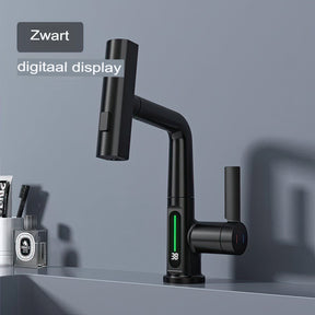 home & garden : Slimme Kraan met Digitaal Display - Temperatuur Watermeting - RVS in Zwart + digitale display van Pantino