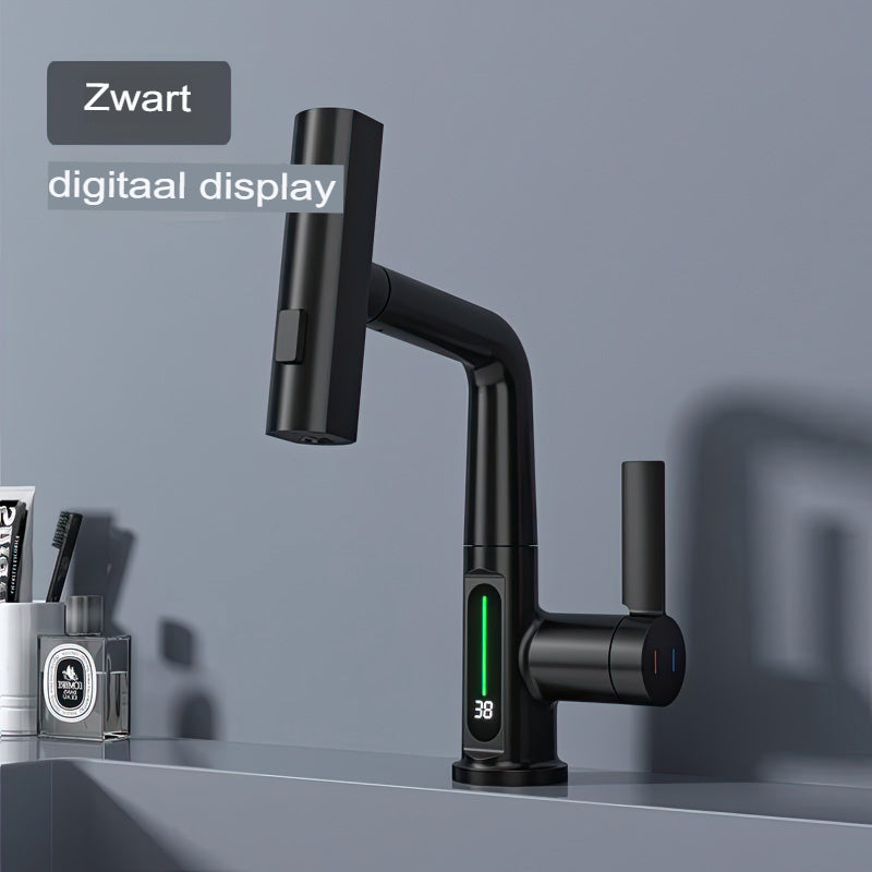 home & garden : Slimme Kraan met Digitaal Display - Temperatuur Watermeting - RVS in Zwart + digitale display van Pantino