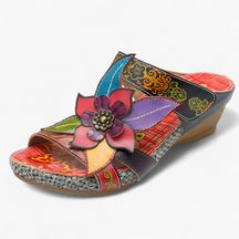 Sandals : Sandalen Bohemia - Blauw Bali in Rood Venetië van Pantino