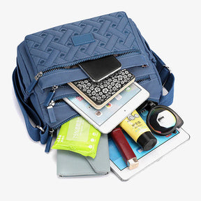 bags : Dames Schoudertas Blauw Leer - Klassiek & Luxe Design in van Pantino