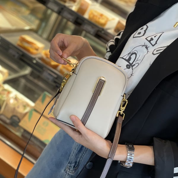 bags : Crossbody Tas Dames Zwart - Mini in Wit van Pantino
