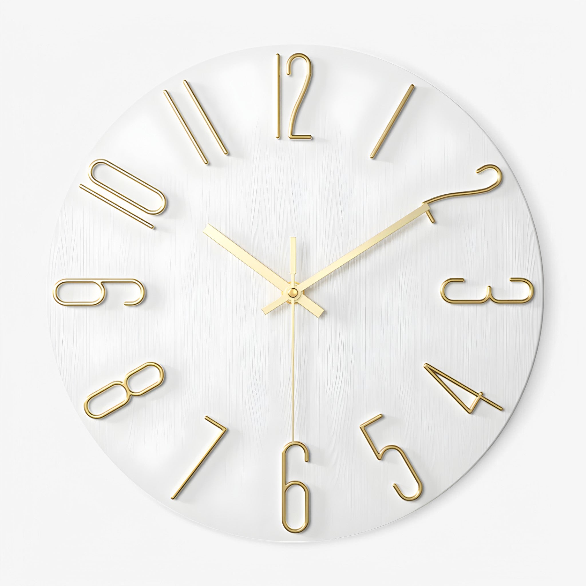 Wall Clocks : Wandklok Modern Stil Heren Design, Groot 60cm, Zwart Metaal in Oro van Pantinoshop