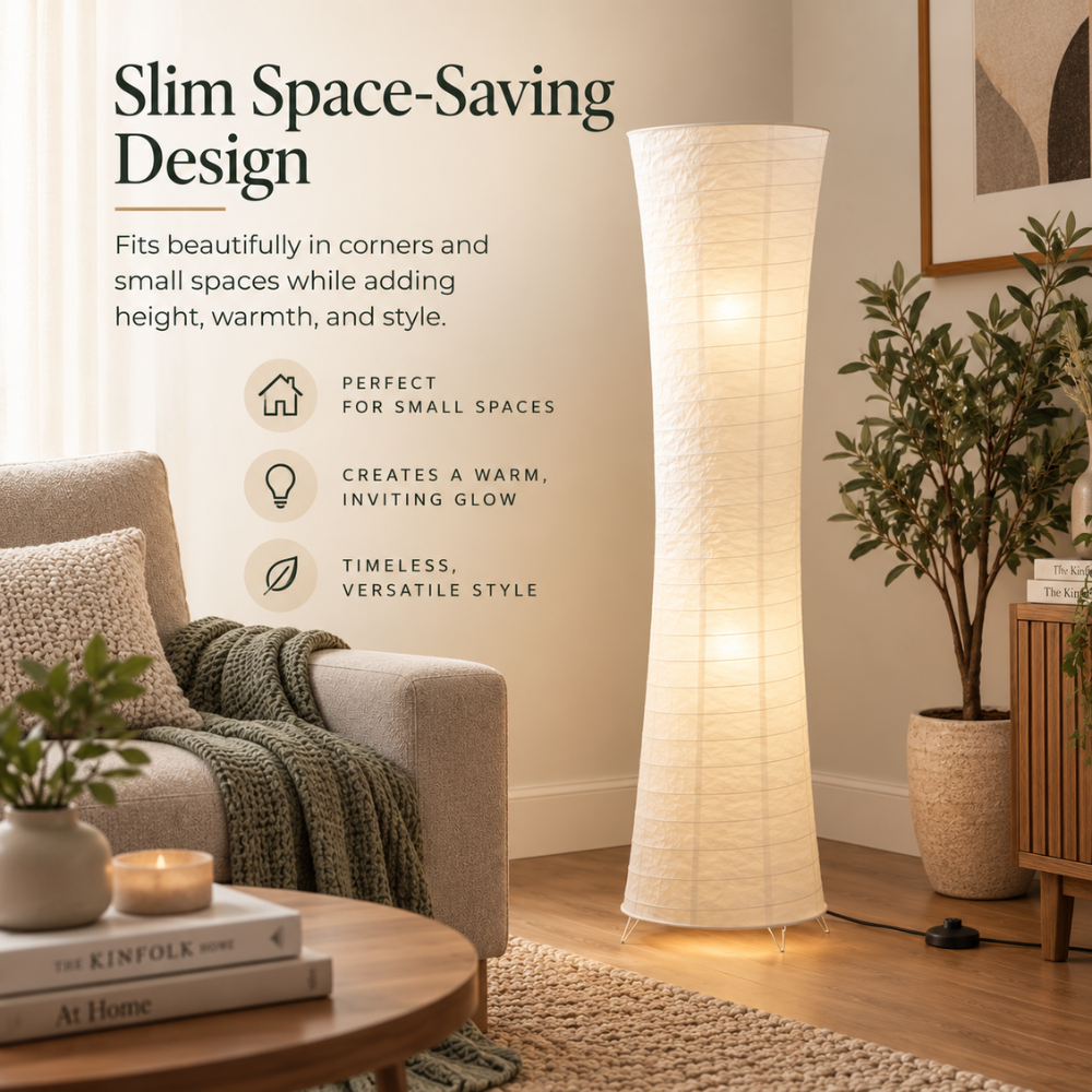 Sculpturale LED Vloerlamp – Warme Woonkamersfeer