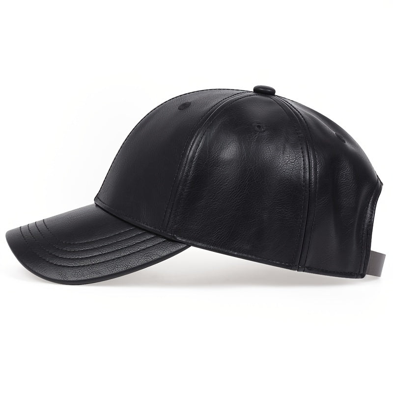 Baseball Cap : PU-Leren Baseballpet voor Heren, Ideale Keuze Geschenken Leer - Zwart in van Pantino
