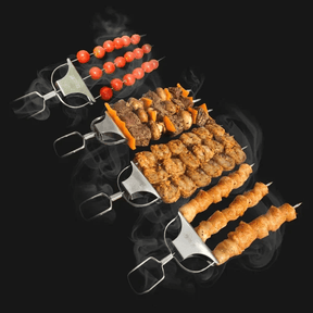 outdoor equipment : 3-Weg Grillspiezen BBQ - Rvs Duurzaam Buiten Grillen - Rvs in Set van 3 van Pantino