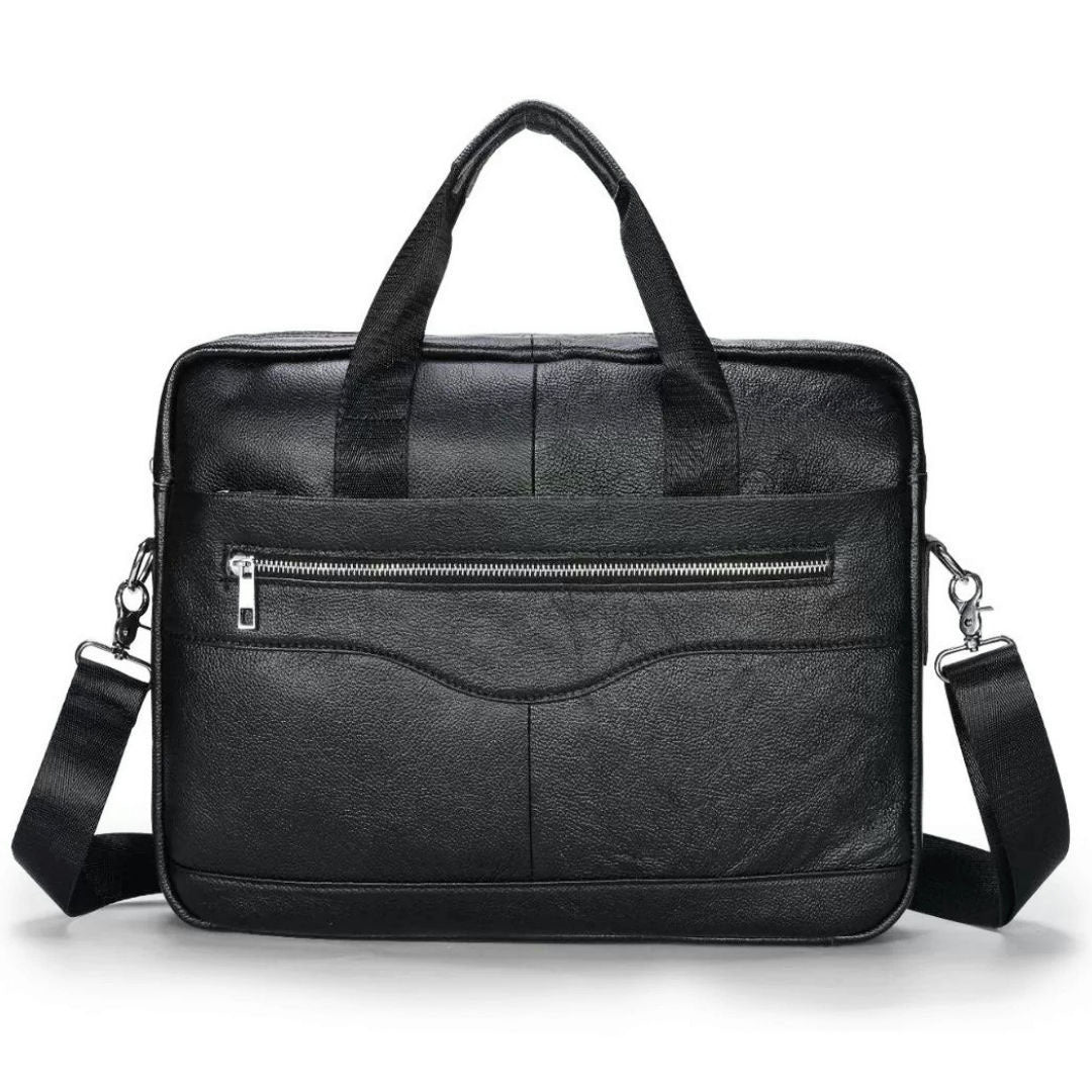 bags : Crossbody Tas Heren een Soort Bruin - Echt Lederen Herentas Toplaag Koeienhuid Lederen Schoudertas in C-type zwart van Pantino