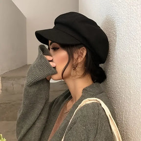 Beret : Baret Muts Dames Zwart - Comfortabel Stijlvol Winter - Wol in van Pantino
