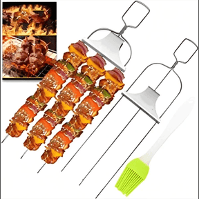 outdoor equipment : 3-Weg Grillspiezen BBQ - Rvs Duurzaam Buiten Grillen - Rvs in van Pantino