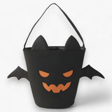 Kürbis-Süßigkeitenkorb - Lustiger Korb für Halloween-Partys und Geschenke - Schwarz