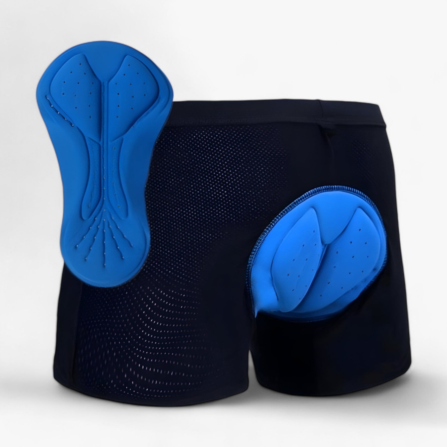 Shorts : Motorjas Heren SeatCloud Kort in Technisch Ademend Stof, Ideaal Lente/Zomer in Blu van Pantino