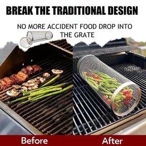 outdoor equipment : BBQ Grill Cylinder - Schoon Grillen Zonder Rommel - Rvs in van Pantino