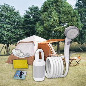 outdoor equipment : Portable Camping Shower - Overal Toegang tot een Comfortabele Douche - Grijs in van Pantino