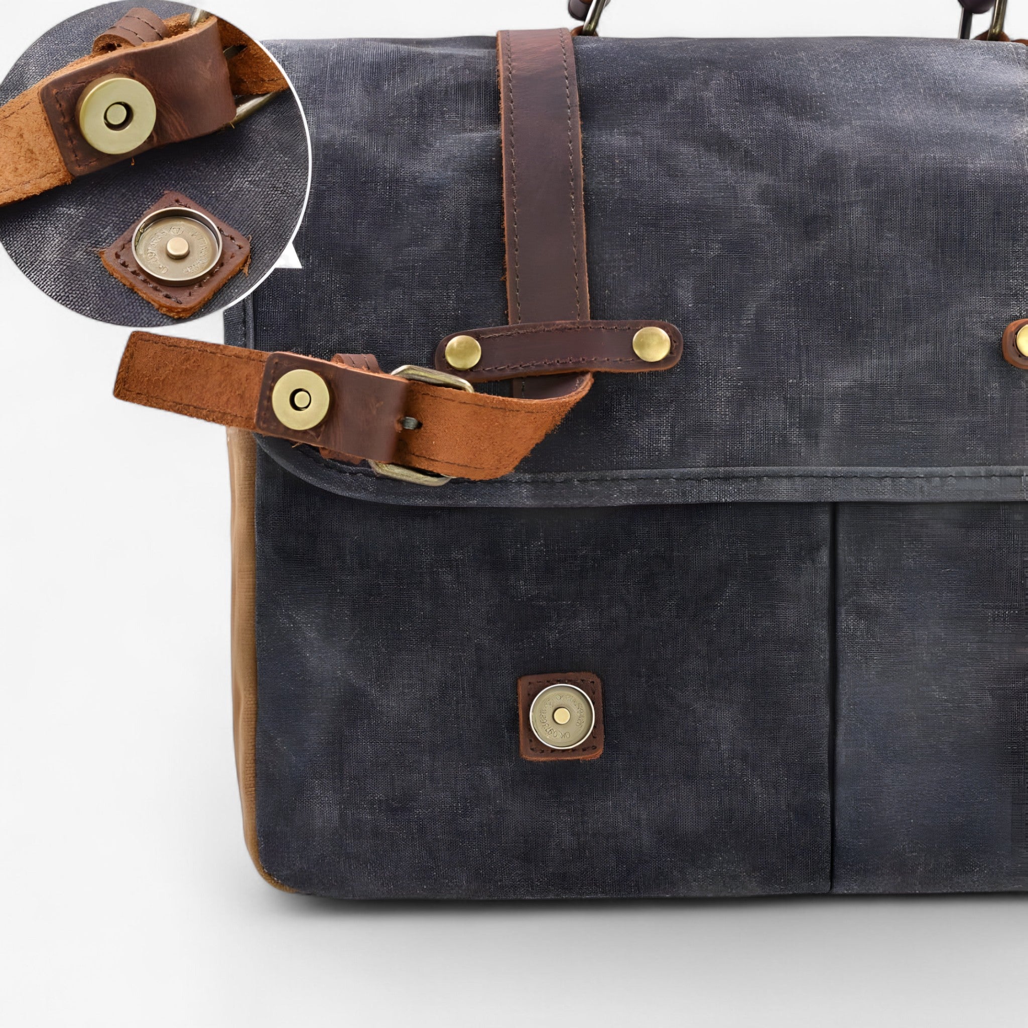 Bags : Heren schoudertassen, aktetas, laptoptas, waterdicht, canvas, groot, werktas, schoudertas, heren, vintage, 15,6 in van Pantinoshop