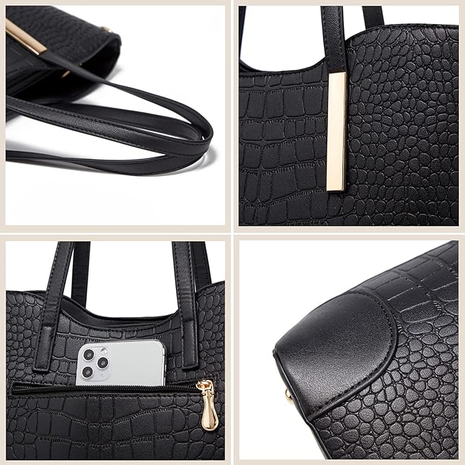 bags : Handtas Zwart - EleganceCarry - Luxe in van Pantino