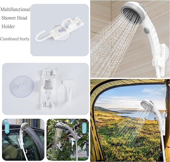 outdoor equipment : Portable Camping Shower - Overal Toegang tot een Comfortabele Douche - Grijs in van Pantino
