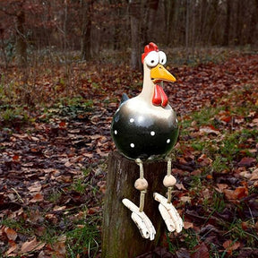 home & garden : Grappige Kip Tuinsteker - Unieke Blikvanger Tuin Decoratie - Metaal in van Pantino