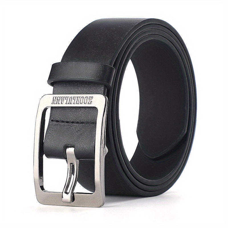 Belt : PU Leren Riem Zwart Heren Casual Jeans in Zwart [stijl 2] van Pantino