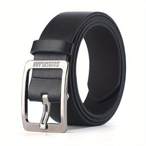 Belt : PU Leren Riem Zwart Heren Casual Jeans in Zwart [stijl 2] van Pantino