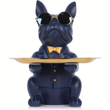 home & garden : Multifunctionele Bulldog Opbergstandbeeld - Marineblauw Zittend in Marineblauw Zittend van Pantino