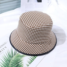 Bucket Hat : Hoed Dames Zwart - Doek Emmer in Koffie One size van Pantino