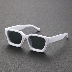Sunglasses : Zonnebril Dames Wit en Grijs - Veelzijdige Y2K Dikke Vierkante Montuur voor Mannen in van Pantino
