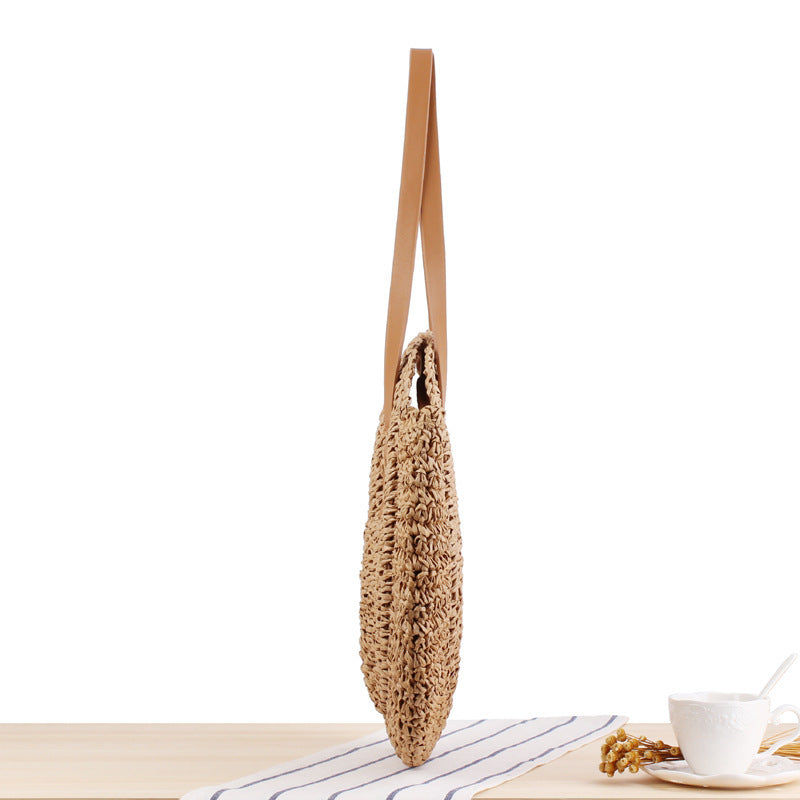 bags : Stro Handtas Zomer Strand - Beige in van Pantino