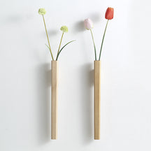 home & garden : Hangende Wandvaas Zwart - Planten Display Wanddecoratie - Hout in Beuk 1 st. van Pantino