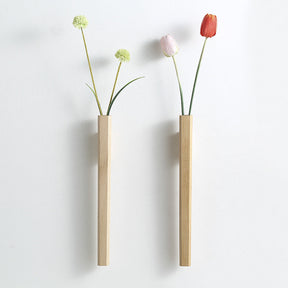 home & garden : Hangende Wandvaas Zwart - Planten Display Wanddecoratie - Hout in Beuk 1 st. van Pantino