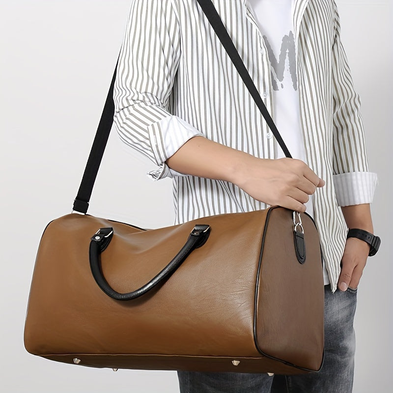 bags : Reistas Heren Zwart - Men 1 Stuk PU Leren , Handbagage voor op Reis Elegant in van Pantino