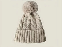 Beanie : Beanie Wit - Trendy Polyester in Beige van Pantino