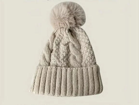 Beanie : Beanie Wit - Trendy Polyester in Beige van Pantino